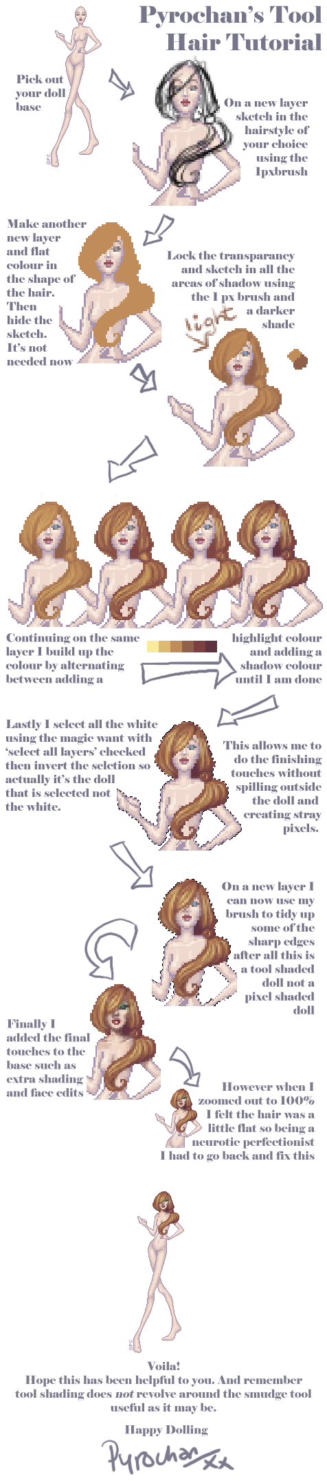 .:Tool Shaded Doll - Hair:. by FionaCreates