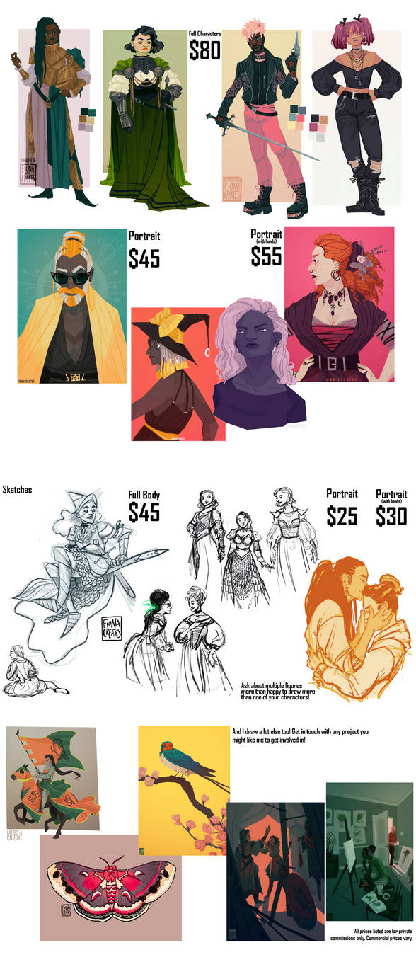 Commissions by FionaCreates