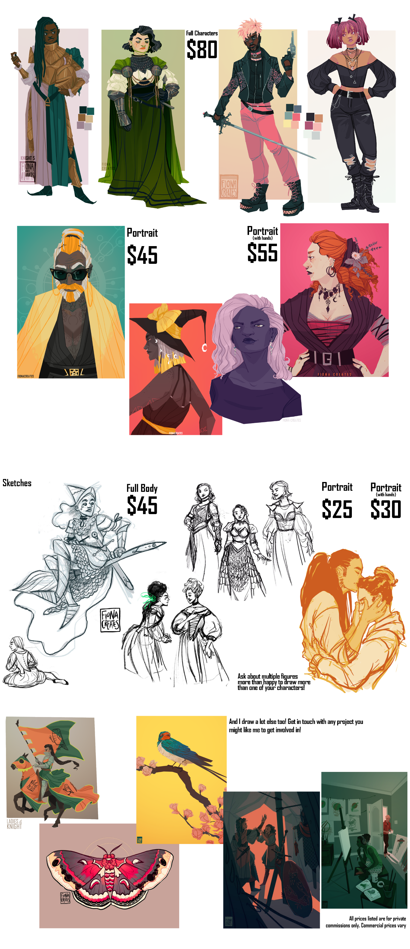 Commissions by FionaCreates