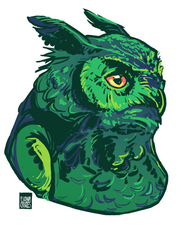 Green Owl by FionaCreates on DeviantArt Green Owl by FionaCreates on DeviantArt