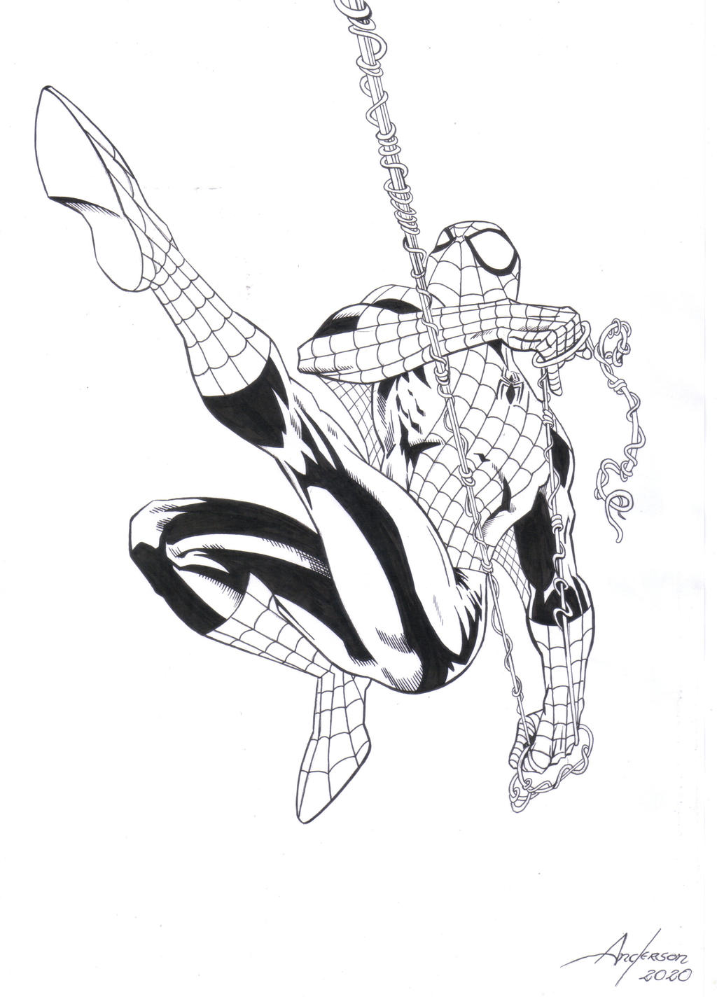 The Amazing Spider Man ink art by anderson1974 on DeviantArt