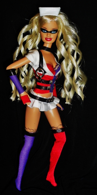 Harley Quinn Arkham Barbie doll OOAK