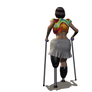 Double amputee eversion pelvic bones