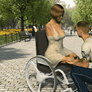 He kisses her feet with her short stumps