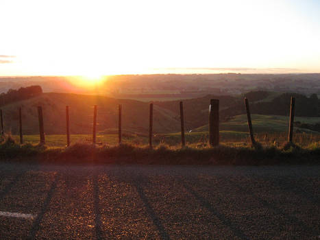 Sunset on the windfarm