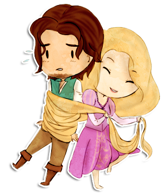 Flynn and Rapunzel - Commission