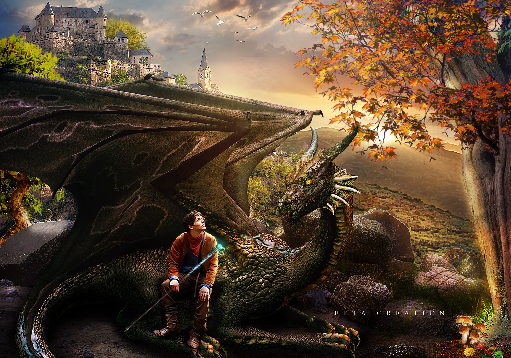 Merlin Dragon Wallpaper