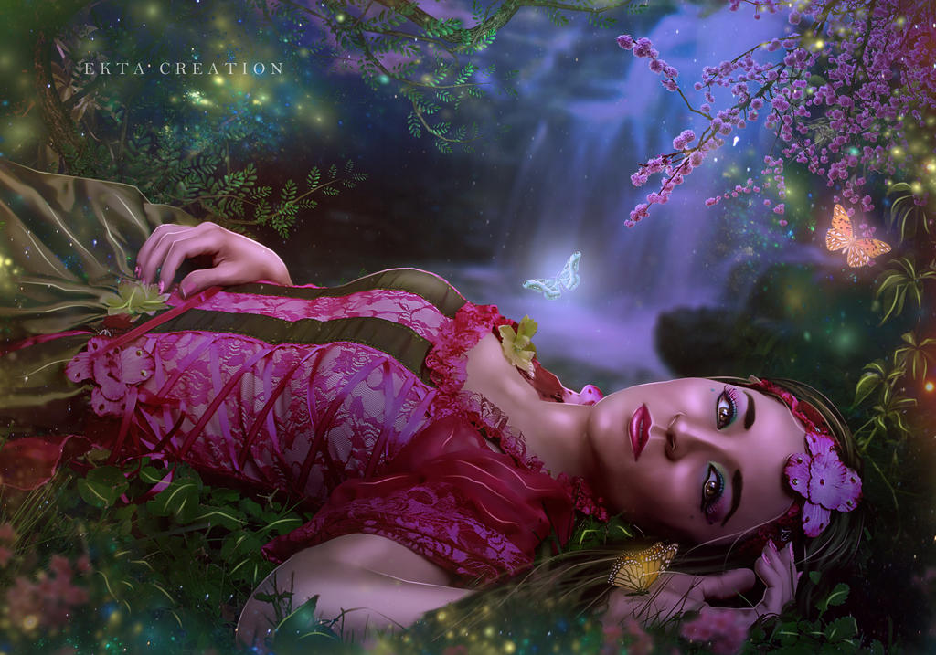 A magical night in the forest by ektapinki A magical night in the forest by ektapinki