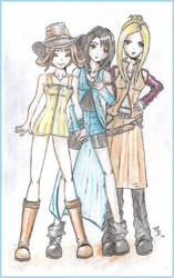 Selphie, Rinoa and Quistis