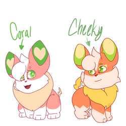 Cheeky and Coral (Yamper Ocs)