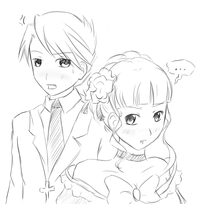 Battler x Beatrice sketch X3