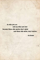 Be who you are