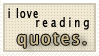 I love reading quotes stamp