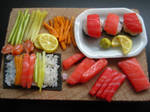 Sushi Prep by WaterGleam