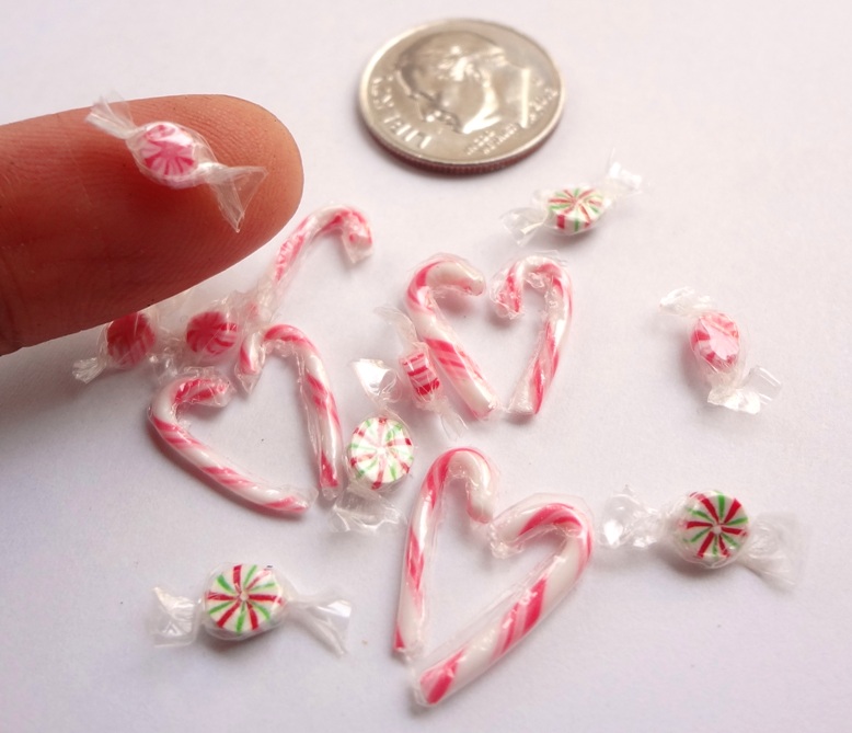 Individually wrapped peppermint candies