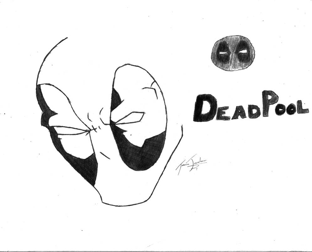 Deadpool head by DaWolfHunter on DeviantArt