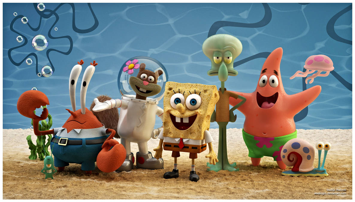 Spongebob Squarepants Characters 3D By WaskoGM On DeviantArt Spongebob squarepants characters 3d by waskogm on deviantart
