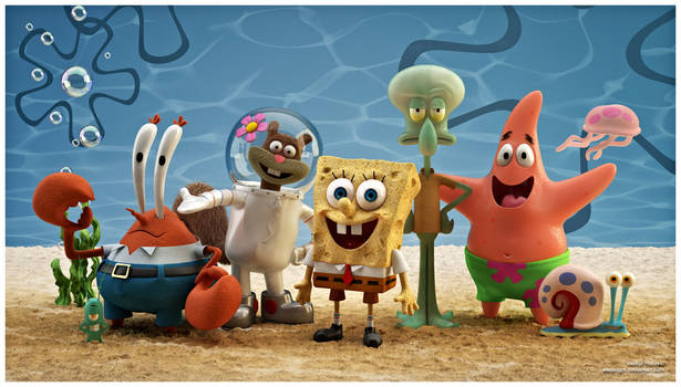 Spongebob Squarepants characters 3D