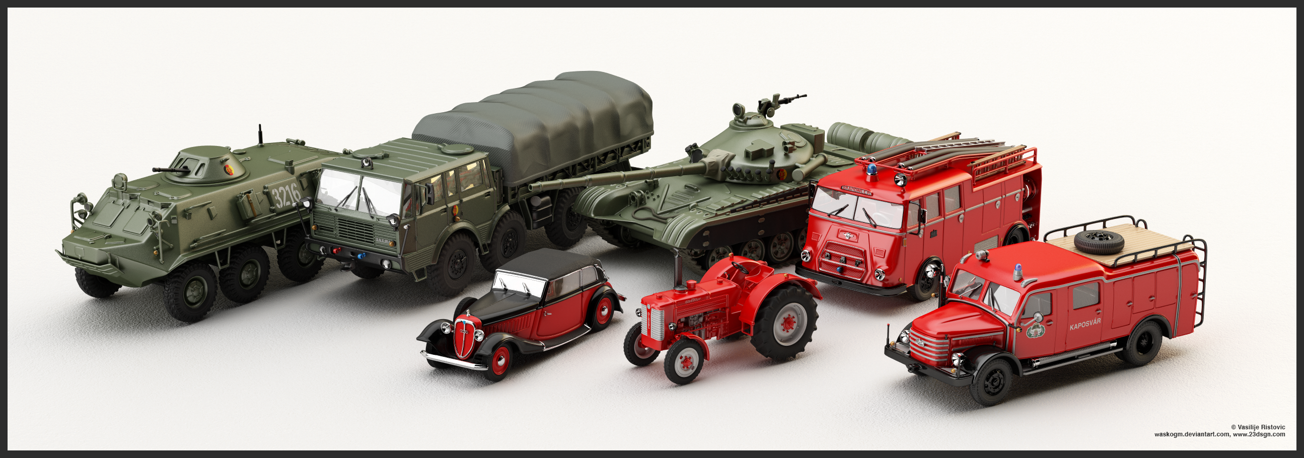 Terrestrial vehicles - 3D Models of 1:43 Replicas