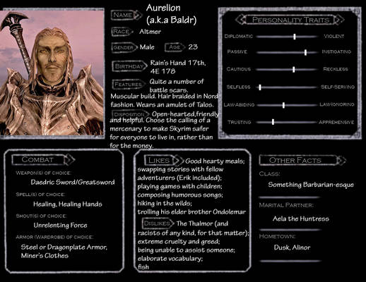 Skyrim Character Template: Baldr