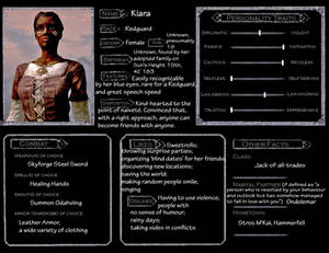 Skyrim Character Template: Kiara