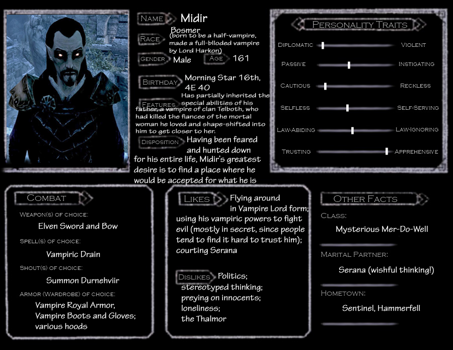 Skyrim Character Template: Midir