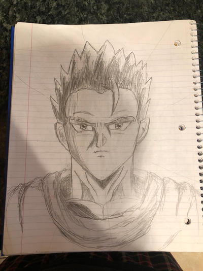 Gohan Writing Gohan school sketch by tevaring on DeviantArt