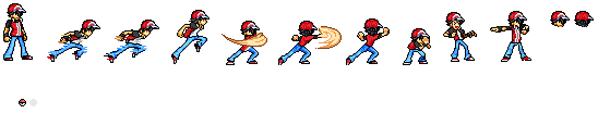 Remake sprites POKEMON Trainer RED (8-bit/16-bit) by kensuyjin33