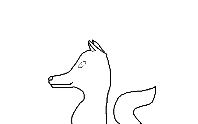 fox/wolf lineart 2