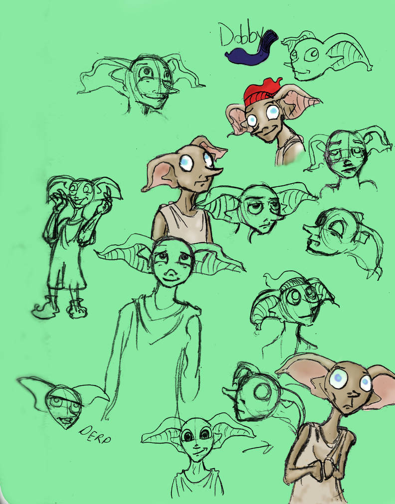 Dobby Sketches by KingofInferi on DeviantArt