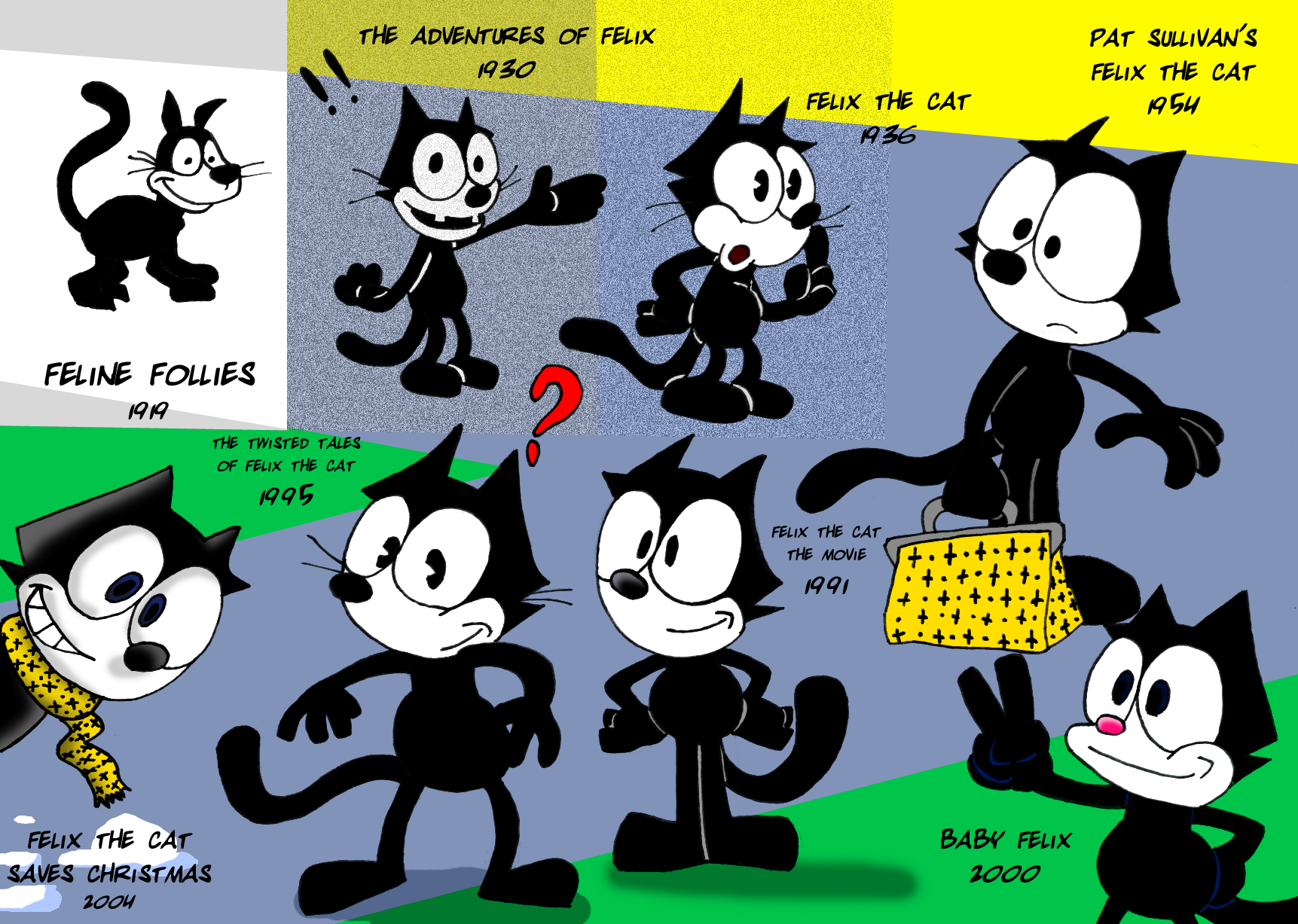 Felix through history by theEyZmaster on DeviantArt