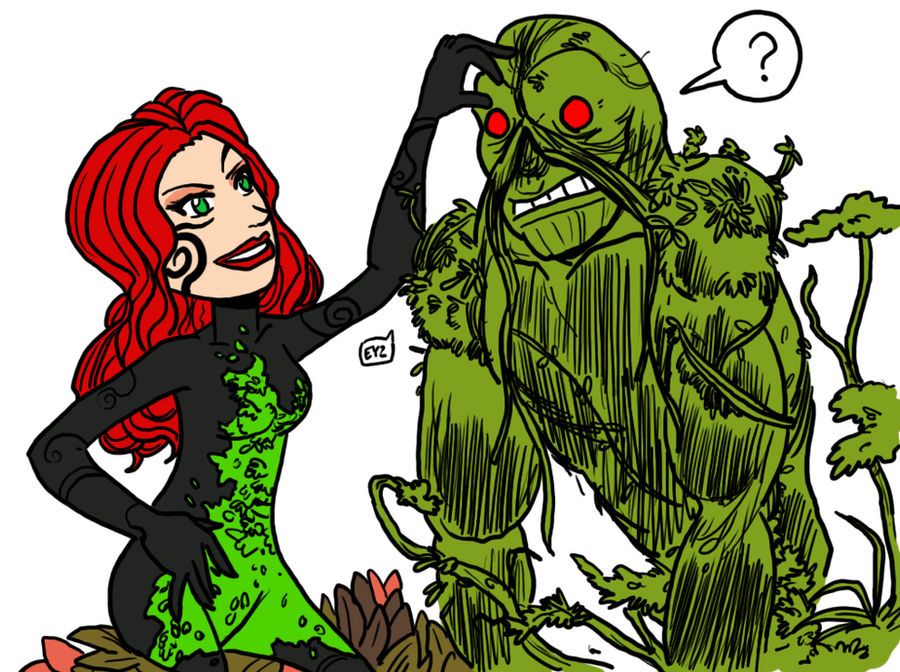 tumblr-doodle Poison Ivy + Swamp Thing