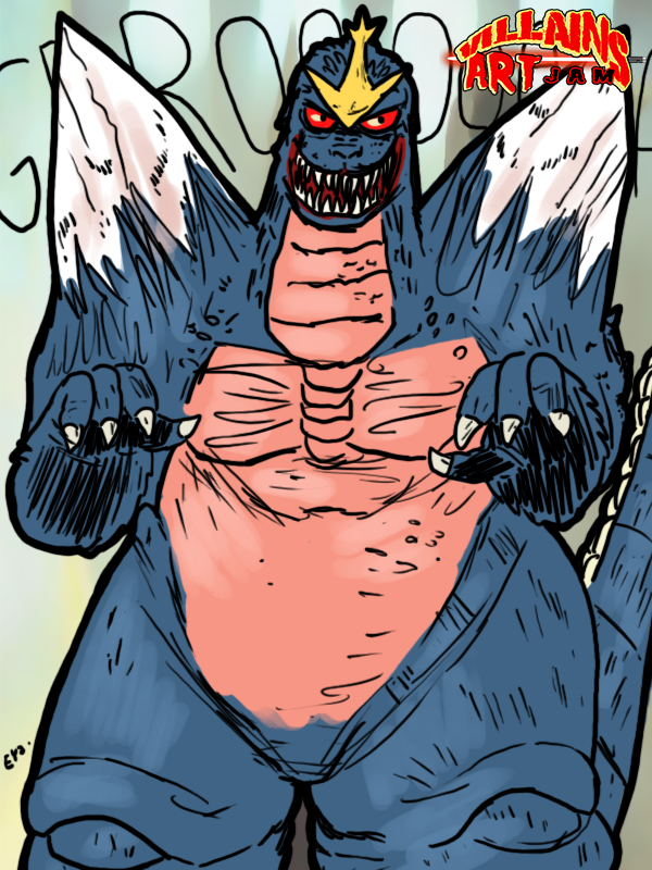 VillainsArtJam 2015 08 Space Godzilla