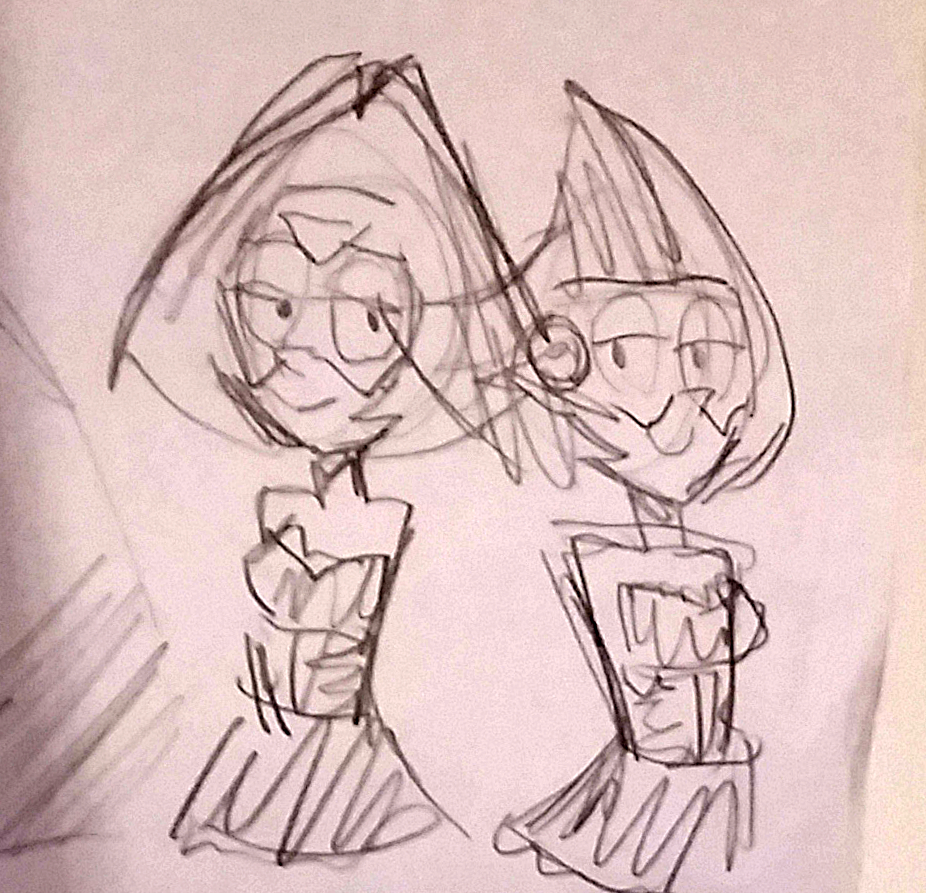 Peri Drawing Scans 2018 03 Peri Sisters by theEyZmaster on DeviantArt