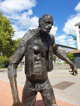 Frankenstein statue (Geneva, Plainpalais)
