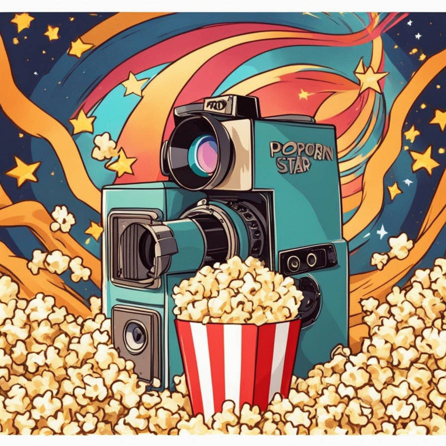 Movie Popcorn Camera Television Microphone Film