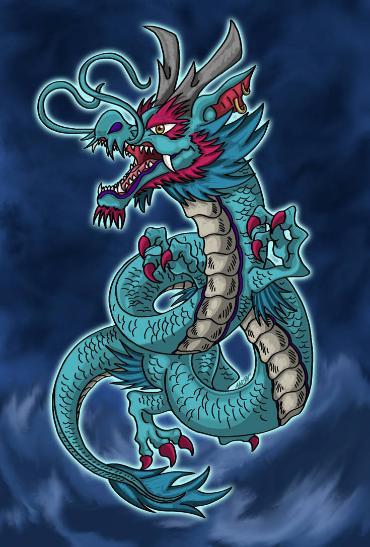 Japanese Dragon King Ryujin by Akitawolfmon on DeviantArt