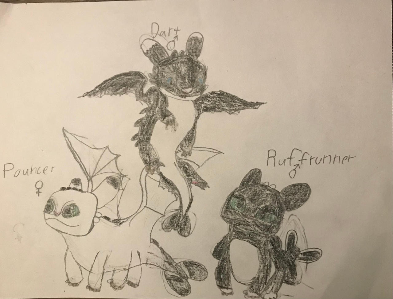 Dart, Pouncer, and Ruffrunner by Skrillzilla on DeviantArt