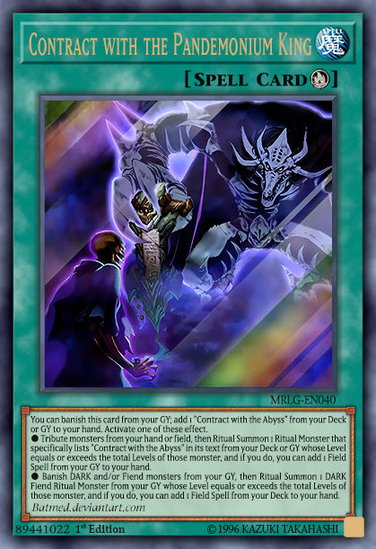 pandemonium yugioh card Yu-Gi-Oh! Watchbear DR1-EN220 0 Neither player has to pay Life Points during the Standby Phase of Archfiend monsters Contract with the Pandemonium King