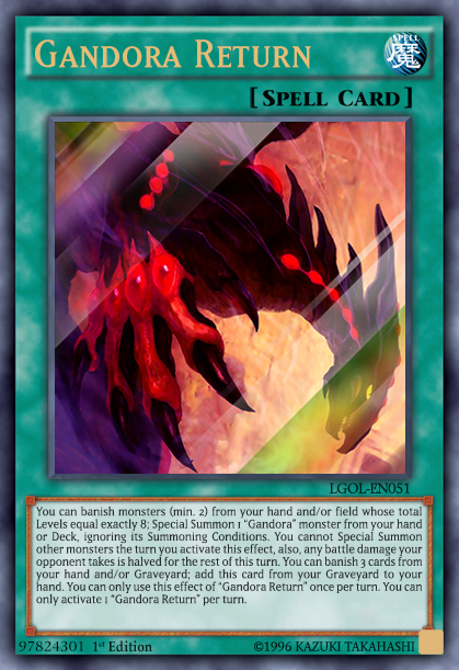 yugioh gandora cards Orica A single individual card from the Yu Gandora the Dragon of Destruction