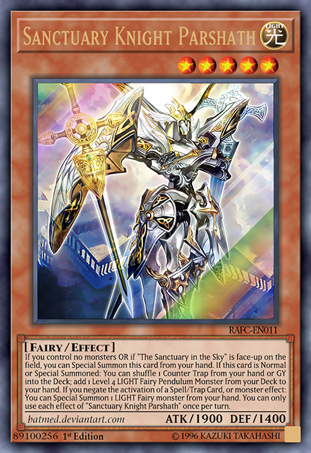 yugioh parshath cards Yu-Gi-Oh! - Battle Pack 2 - War of the Giants This Ultra Rare Effect Monster rewards well Sanctuary Knight Parshath by BatMed