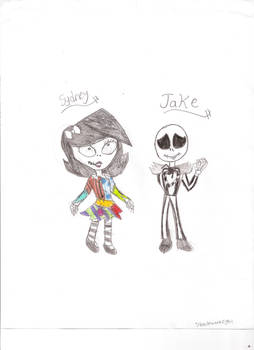 Jake and Sydney Skellington