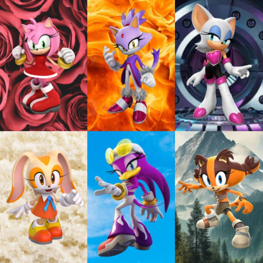 My Favorite Sonic Female Characters Collage by JalynR0128 on DeviantArt