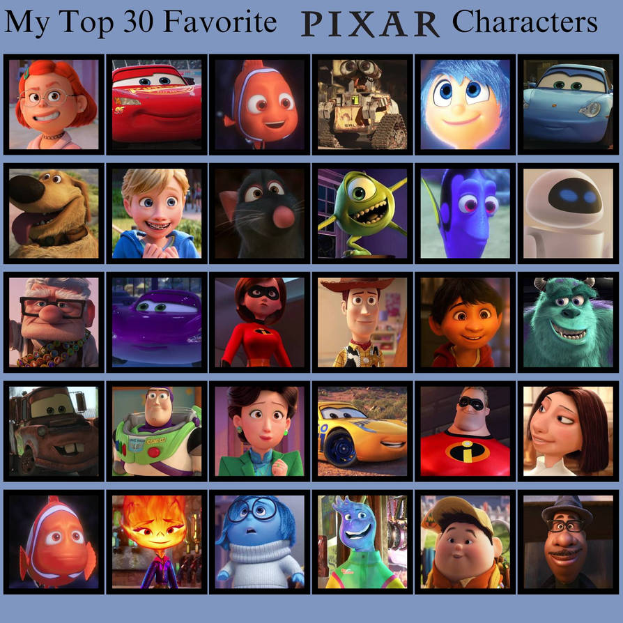 My Top 30 Favorite Disney Pixar Characters By JalynR0128 On DeviantArt my-top-30-favorite-disney-pixar-characters-by-jalynr0128-on-deviantart