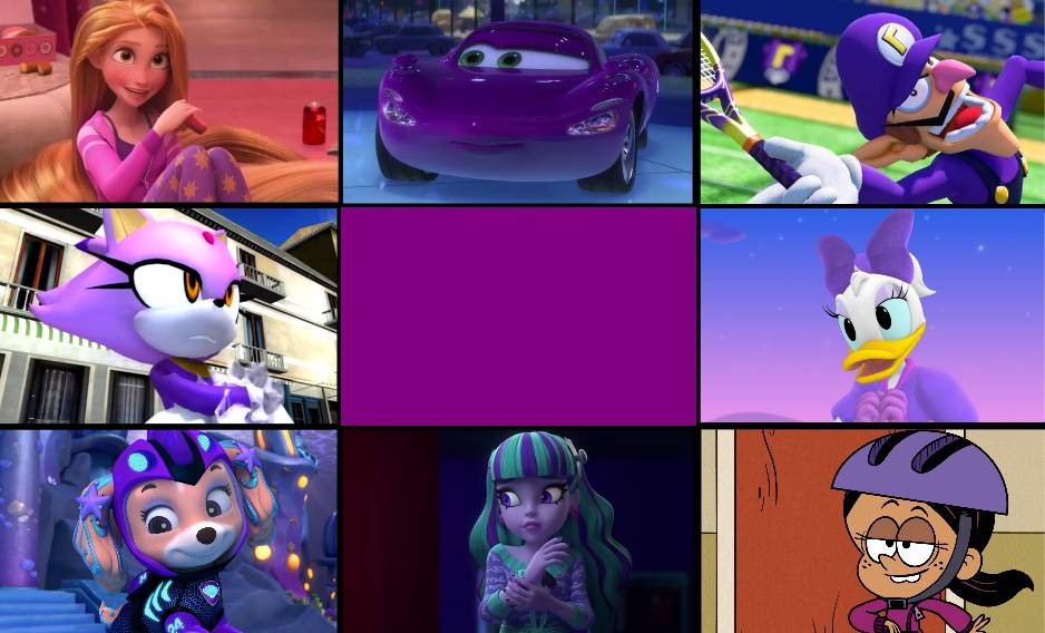Purple Character Examples My Favorite Purple Characters by JalynR0128 on DeviantArt