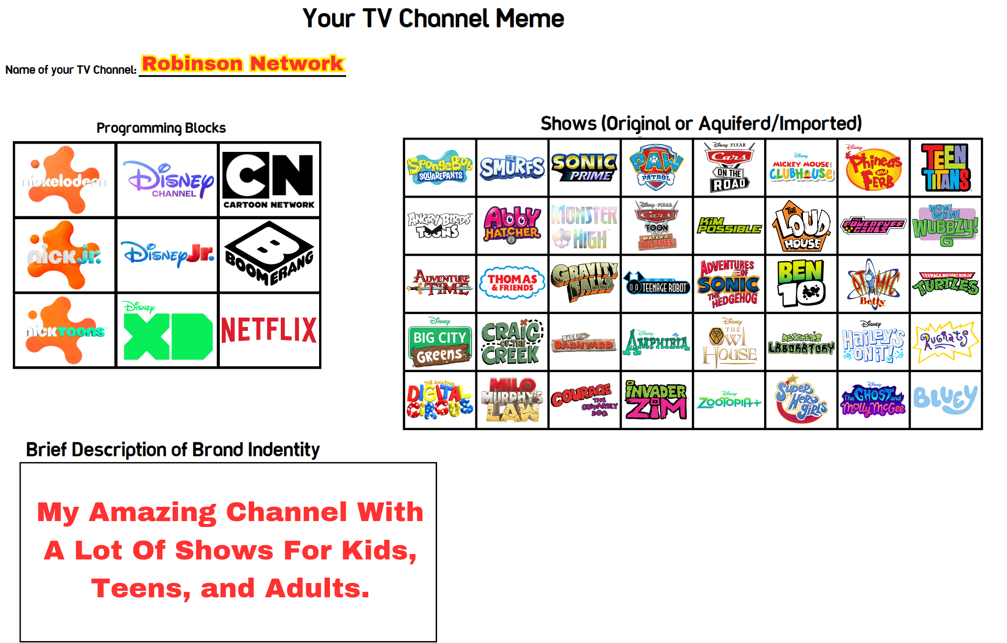 My Own TV Channel by JalynR0128 on DeviantArt