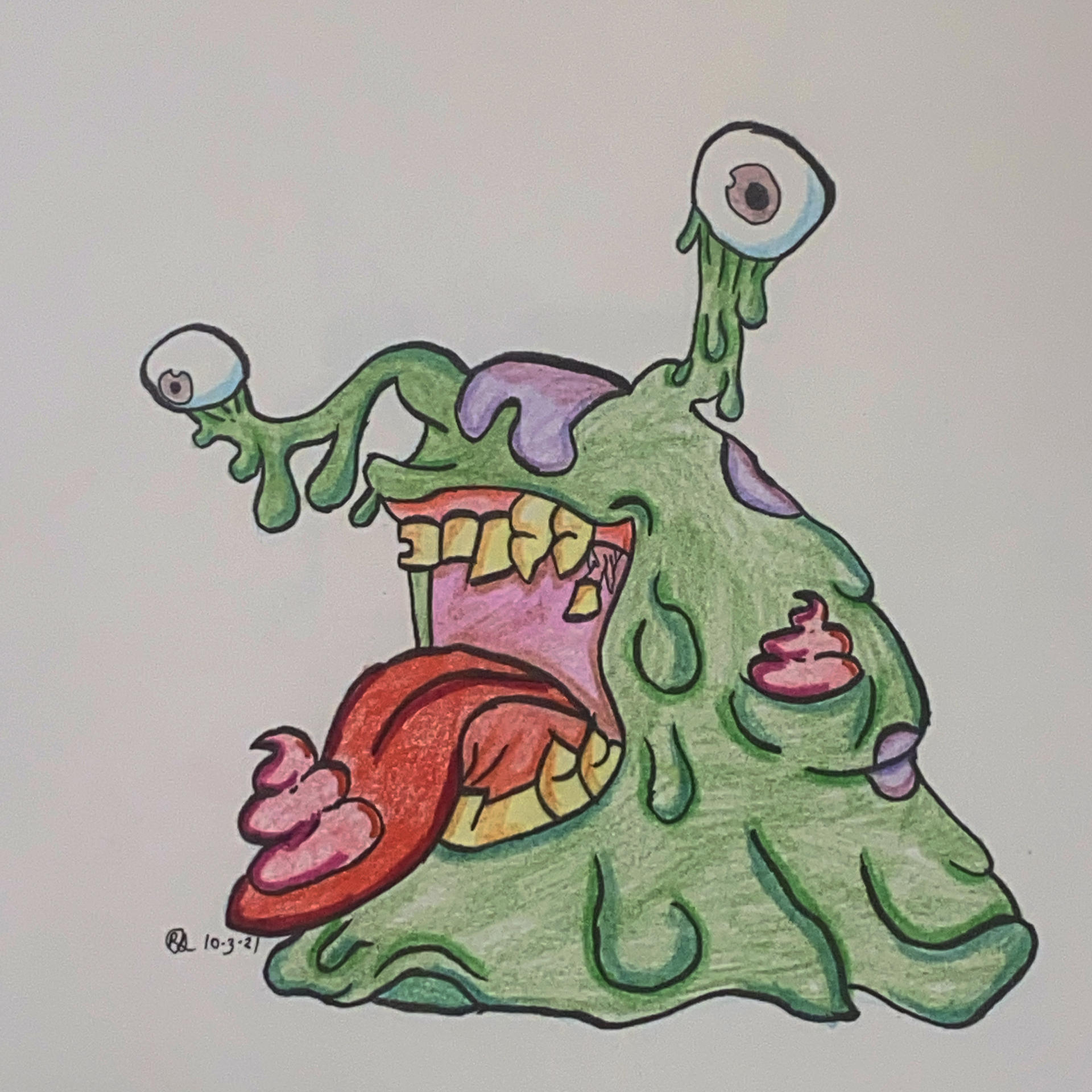 Poptober goopy creature by kllwe on DeviantArt