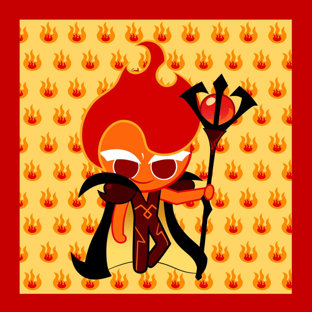 Fire Spirit Cookie by BlueberryCamille on DeviantArt
