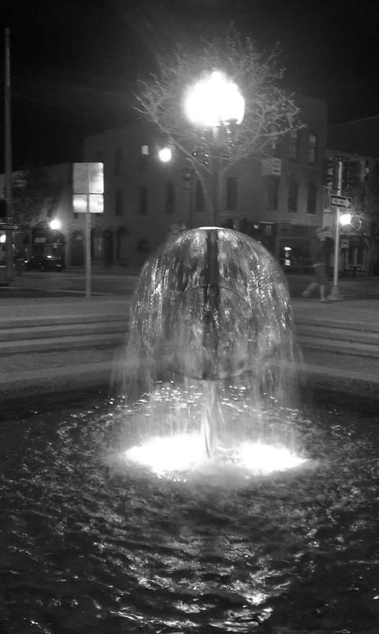 Water fountain downtain