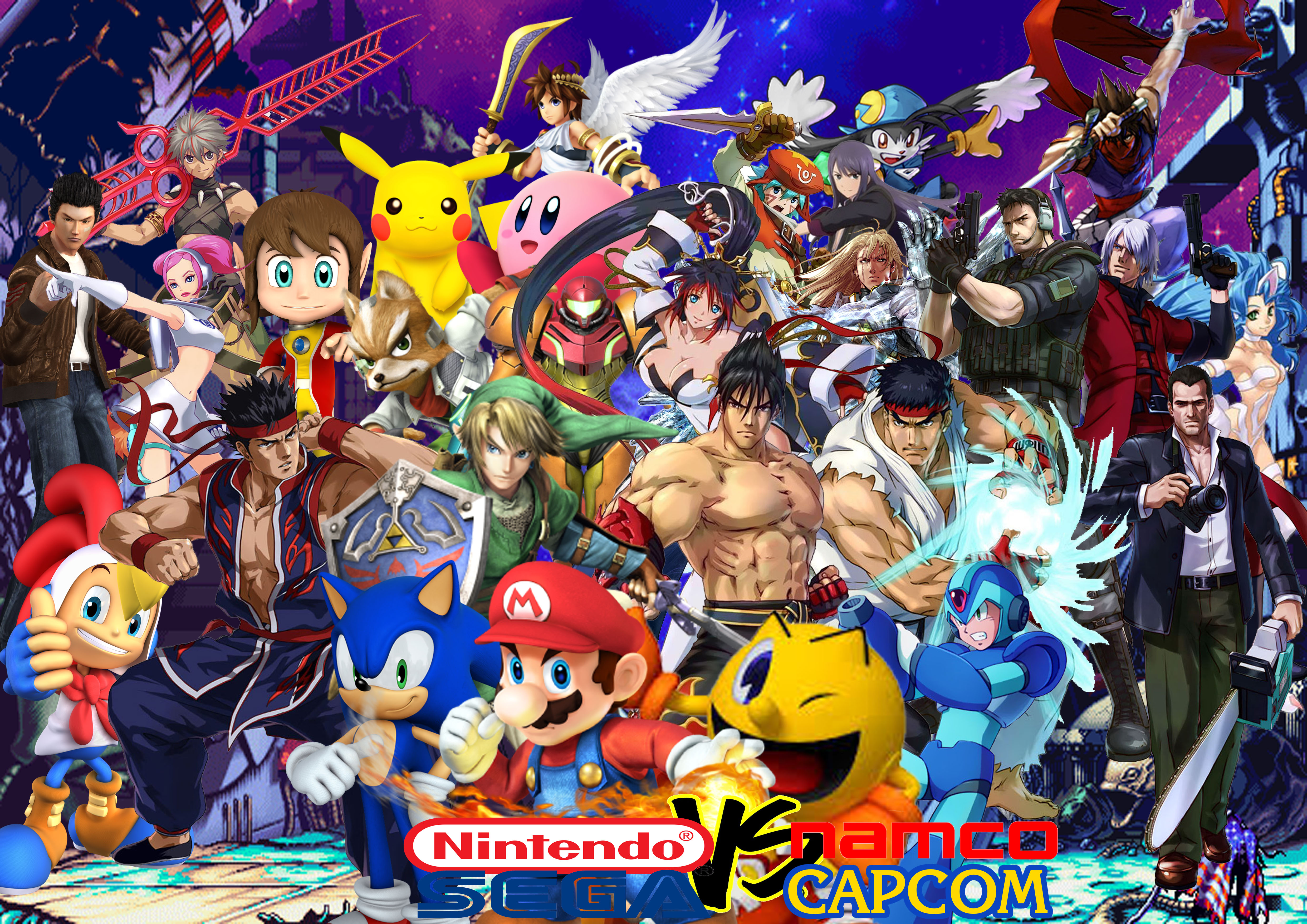 Nintendo X Sega VS Namco X Capcom by SuperSaiyanCrash on DeviantArt
